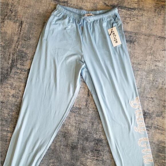 NWT Refuge Blue Leopard Baby Girl Lounge Jogger Pant Pockets Soft Various Sizes! - Picture 2 of 7